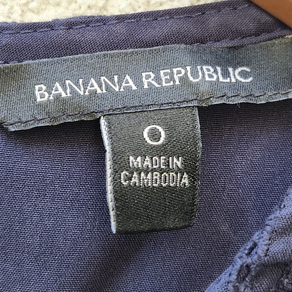 BANANA REPUBLIC Women’s Dress Size 0 Tiered Cottagecore Romantic Maxi Eyelets - Picture 3 of 13